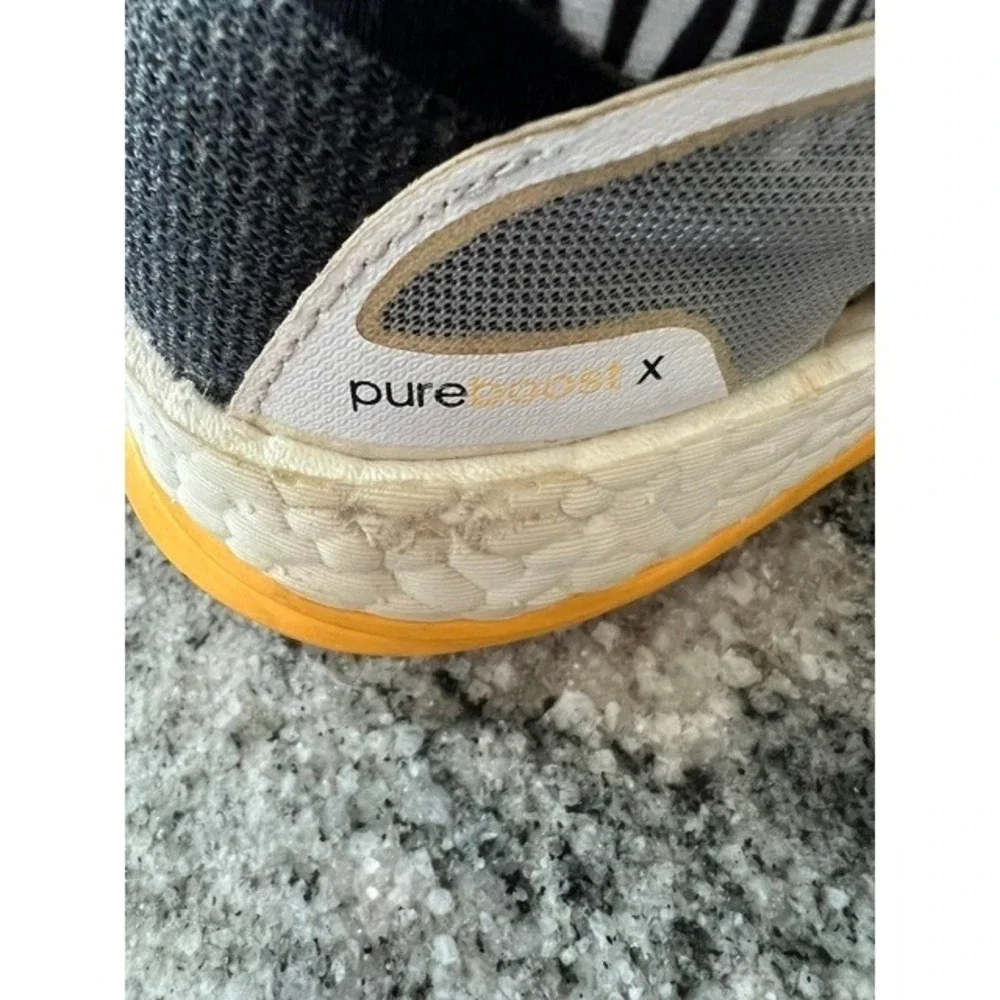 adidas PureBoost X Running Shoes Womens 8 Zebra Print‎ Black Yellow Good BB4969